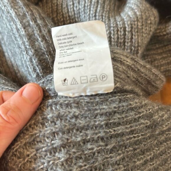 A Pea in the Pod Open Front Ribbed Gray Duster Cardigan size Small - Picture 7 of 10